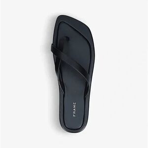 FRAME  Le Montauk Crossover-Strap Black Leather Sandals Size 35 NWOT